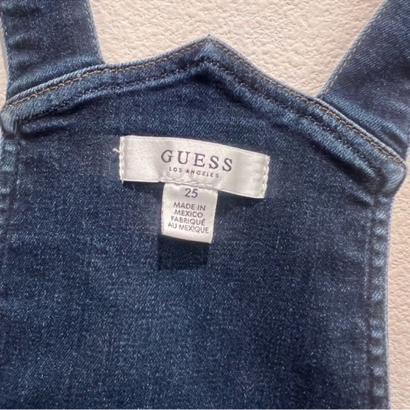 Vintage Y2K 90s Guess Overalls Denim Dungarees Jean Shorts - Picture 9 of 12